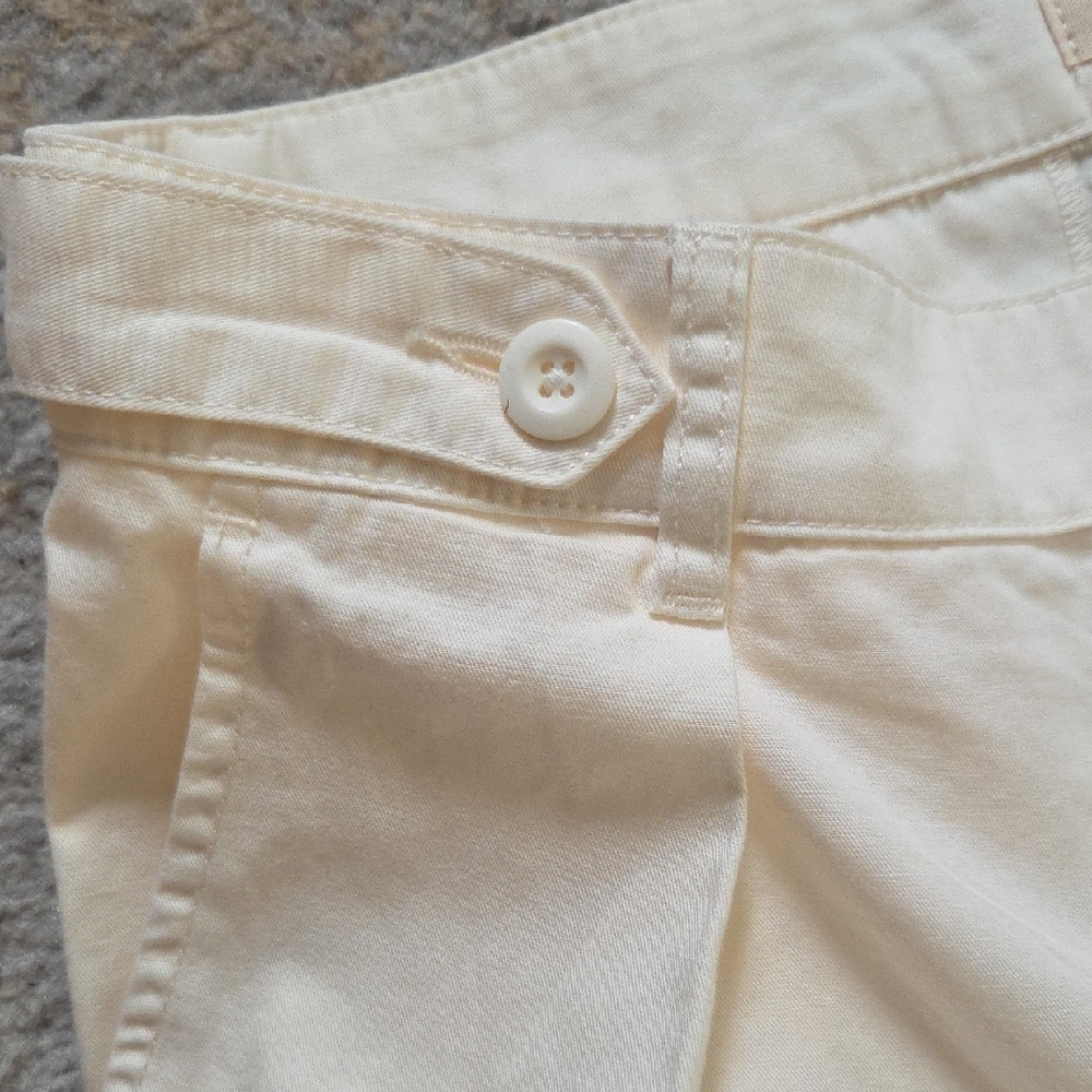 Lucky Brand Cotton Wide Leg Cream Pants - Picture 4 of 9